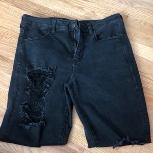 American Eagle Black Ripped Jeans
